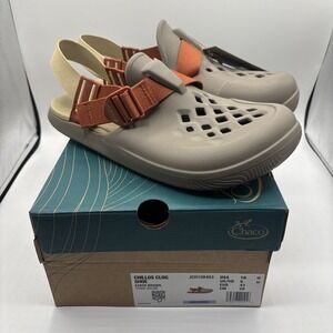 Chaco Chillos Clog Sandals - Tan and Orange